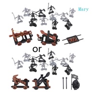 Mary 14Pcs/set Medieval Knights Toy Catapult Crossbow Soldier Figures Playset Chariot
