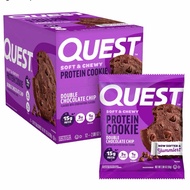 [12 Count]🔥Ready Stock🔥Brand New Original QUEST Nutrition Protein Cookie Peanut Butter Double Chocol