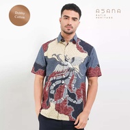 KEMEJA Andara Short Sleeve Batik Asana Shirt - Maroon