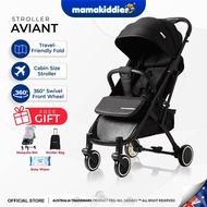 Mamakiddies Aviant Baby Stroller Compact Foldable Lightweight With Canopy & Pull Rod Easy Carry