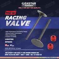RACING LIGHTEN VALVE AND VALVE SEAL 3ANGLE 28/24/4.5 4.5MM 5MM SNIPER 135/150 MIO SPORTY/ SOULTY / A