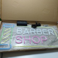 ป้ายไฟ ป้ายไฟนีออนดัด ป้ายไฟตัวอักษร  ป้ายไฟร้านBARBERSHOP ป้ายไฟร้านตัดผม ป้ายไฟร้าน OPEN BARBERSHO