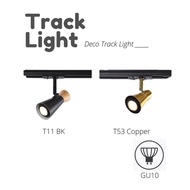 LED TRACK LIGHT EXCHANGEABLE LED BULB GU10 BLACK / COPPER