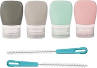 TACYKIBD 4Pcs Squeeze Salad Dressing Bottles, Leakproof Mini Sauce Condiment Bottles and Dressing to