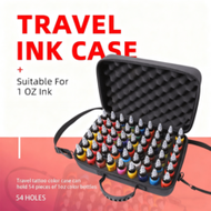 Tattoo Ink Storage Box, Portable Travel Storage Box With 54 Holes, Designed For 1oz Tattoo Ink Bottl