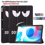 Cover for Realme Pad 10.4 2021 Tri-fold Tablet Case RMP2102 RMP2103 Flip Shell for OPPO Realme Pad 1