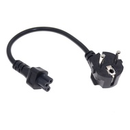 1ft European Short Travel Power Cord CEE7/7 Male To IEC 320 C5 Female for Laptop Notebook, Schuko To