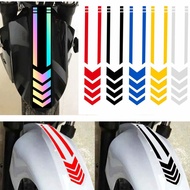Motorcycle Fender Car Sticker Reflective Arrow Line Warning Electric Vehicle