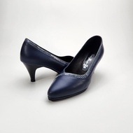 FocusShoes Women's Work Shoes Pointed Toe Cut-Edge Design High Floor Reinforcement 3-Inch Heels Code