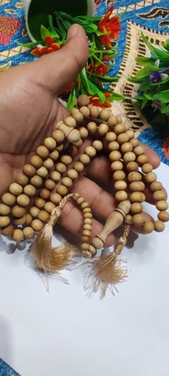 Tasbih kayu Cendana Grade A 99 BIJI 8mm Sandal Wood Tasbih 8mm 99Biji Premium Quality Ready Stock Te