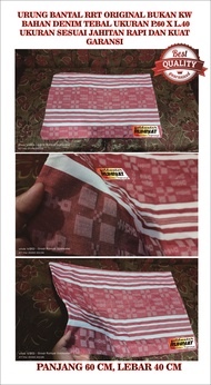Sarung urung bantal resleting diobras untuk isi kapuk Jumbo RRT 0R1 highquality katun denim garansi