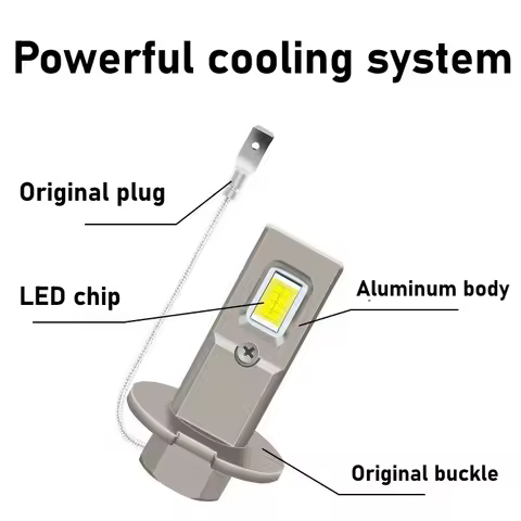 2 H3 LED headlights 20W 60000LM car LED H3 bulbs 3570 chip car lights 6500k 12V headlights fog light