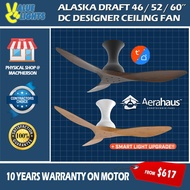 [Climate Voucher] Alaska Aerahaus Draft DC Designer Smart Wifi Ceiling Fan 46" / 52" / 60" with Opti