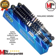 SHOCK KNZ SOK SHOKBREAKER BELAKANG 340MM HITAM SUPRA KARISMA SUPRA X 125 REVO ABS BLADE DLL KNZ