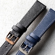 Black Blue Cowhide Watch Strap 18MM 19MM 20MM Handmade Quick Release Genuine Leather Strap Watch Acc