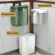 Transparent Wall Mounted Hanging Trash Bin Kitchen Countertop Cabinet Door Garbage Modern Dustbin Du