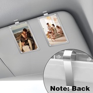 2-Piece Set Vertical Car Sunshade Mirror Photo Frame Clip-Acrylic Clip Clip Universal Suitable for C