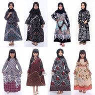 Baju Batik Anak Perempuan model Gamis Usia 2 sampai 12 tahun Murah