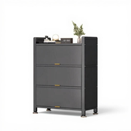 Shoe Storage Cabinet Large Capacity Metal Organizer Dustproof Entryway Shoe Rack Adjustable Shelves 