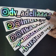 IG NAME STICKER STYLE 5 IG NAME STICKER WATERPROOF