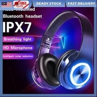 The ShopKl B39 Headphone With Wireless Bluetooth Colorful Light Pluggable Card Game Music Mov