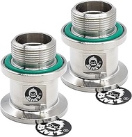 Adapter to KF25 1"-20 Threads fits (New Style) Pump Models 1402 1405 1376 P/N Welch 1393G (Pack of 2