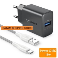VIVAN POWER C18S Charger with Type-C Type fast charging 18W