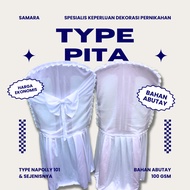 PUTIH Napolly CHAIR COVER WHITE RIBBON DECORATION ECONOMIC PRICE