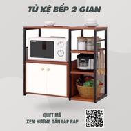 Multi-purpose Kitchen Shelf For Microwave Oven, Kitchen Appliances With Smart Cabinet Convenient Sturdy Iron Frame