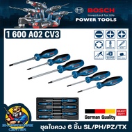 BOSCH ชุดไขควง 6 ชิ้น/ชุด SL/PH/PZ/TX รหัสสินค้า 1 600 A02 CV3