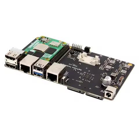 Geekworm X1502 V1.0 Four M2 NVMe SSD IO board with 1GbE & 2.5GbE Ethernet Ports for Raspberry Pi CM5