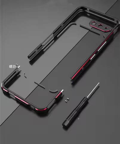 For ASUS ROG Phone 7 Case, ROG Phone 5 5s 6 7 pro Aluminum metal bumper Frame Slim Cover Case with C