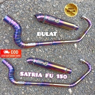 KNALPOT SATRIA FU 150 KARBU BLUEMOON SLINCER BULAT KEONG ORIGINAL DINDIN4 BLUEMOON  Kou daeng dos rc