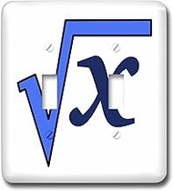 3dRose (lsp_233663_2) Double Toggle Switch Image of Square Root Math