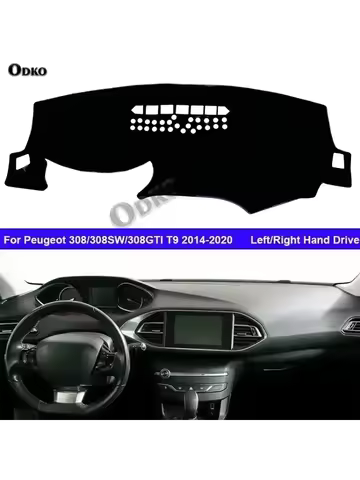 Car Inner Dashboard Cover For Peugeot 308 308SW 308GTI T9 2014 - 2019 2020 Auto Dash Mat Carpet Sun 