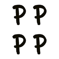 4 INCHES STICKER ALPHABET BIG LETTERS - STYLE 1 (A4 SIZE) PART 2 FOR BALLOON PLATE NUMBER BOBO BALLO