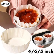 50pcs Basques Cake Desserts Paper Disposable Baking Basket Oilproof Paper Cake Baking Paper No Foldi
