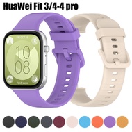 [Free Film] silicone strap for Huawei Watch Fit 3 Colorful buckle Bracelet for Huawei Watch Fit 4 Wr