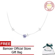 BAMOER สร้อยคอ925เงินสเตอร์ลิงแท้ยืดได้กะเทยสำหรับ BSN336เครื่องประดับแฟชั่นสำหรับผู้หญิง