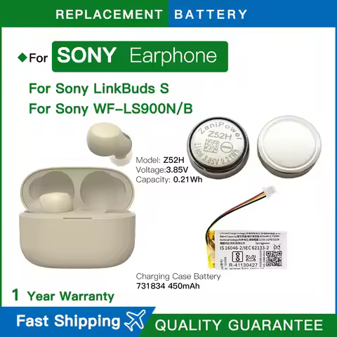 Genuine ZeniPower Z52H 731834 Battery For Sony LinkBuds S WFLS900N/B Truly Wireless Earbud Headphone