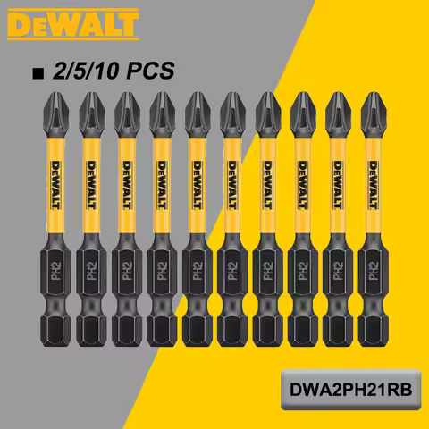 DEWALT 2/5/10PCS PH2 57mm Original Impact Screwdriver Bit High Hardness Electric Screwdrivers Drill 