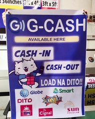 GCASH In & Out Tarpaulin Signage 18x24 inches