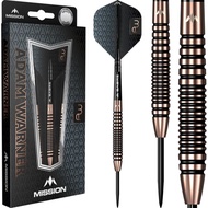 MISSION STEEL TIP DART - 22G/24G/26G Adam Warner Bronze Titanium Steel Darts (ARROW DART KELULI)