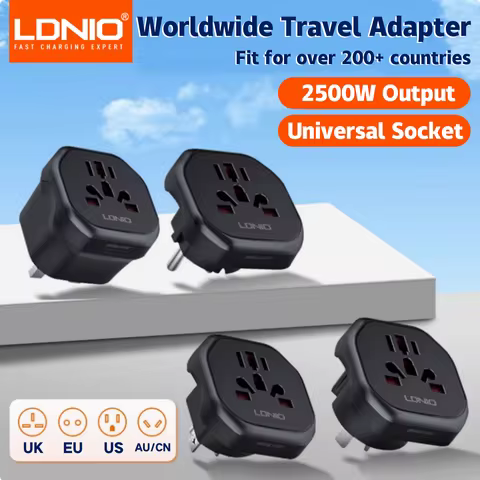 LDNIO Universal Wall Socket Power Strip Universal Travel Multi Adapter US UK AU CN KR EU Plug To Hom