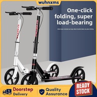 Large Wheel Foldable Kick Scooter – Adult & Teen Handbrake For City Commuting, Campus Yosoar