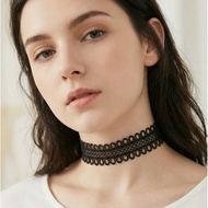 Fashion Black Lace Choker Necklace Thick Lace Choker Necklace Stylish Black Choker Necklace