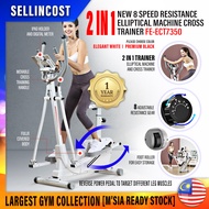 [UPGRADED] Sellincost FitExperte 3in1 Elliptical Cross Trainer 8 Speed Resistance Magnetic Motorize Control Bicycle Spinning Bike Exercise Bike Fitness Basikal Exercise Elliptical Exercise Machine 1Yr Warranty Basikal Senaman Murah ECT7345 ECT7350