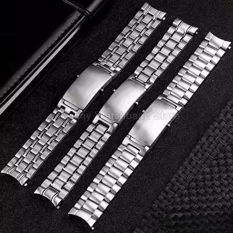 For Omega Speedmaster Seamaster Planet Ocean 300 600 Series Curved Interface Folding Buckle Steel Wa