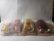 MAJORETTE 4部合共$150 美捷輪 (1) 229 PEUGEOT 405 T16 YELLOW CAMEL RALLY CAR (2) Peugeot 405 Red (3) 281 Pe