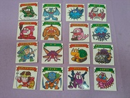 80年代 童年懷舊 零食貼紙 格鬥王 cisco 銀魔 貼紙 16張